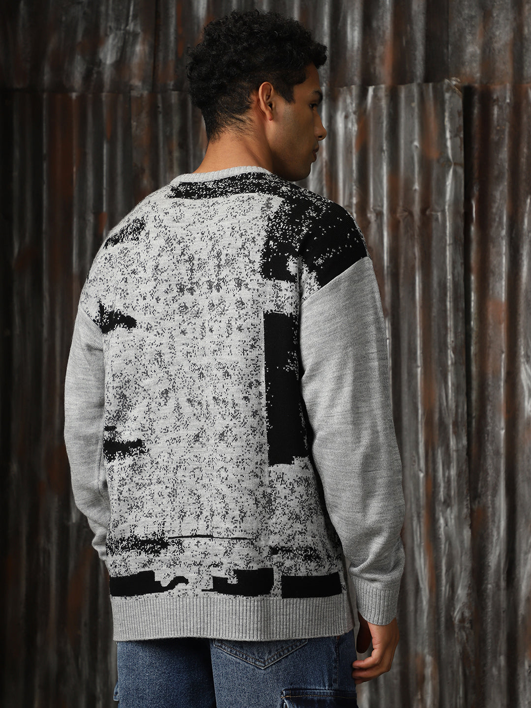 Men Knitted Acrylic Relaxed Fit  Round neck Long Sleeve Sweaters