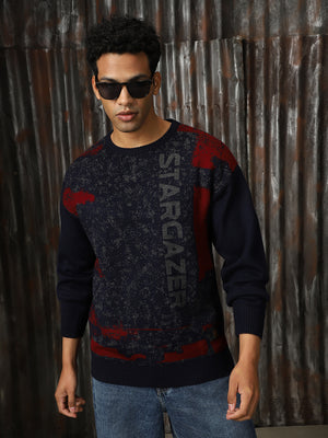 Men Knitted Acrylic Relaxed Fit  Round neck Long Sleeve Sweaters