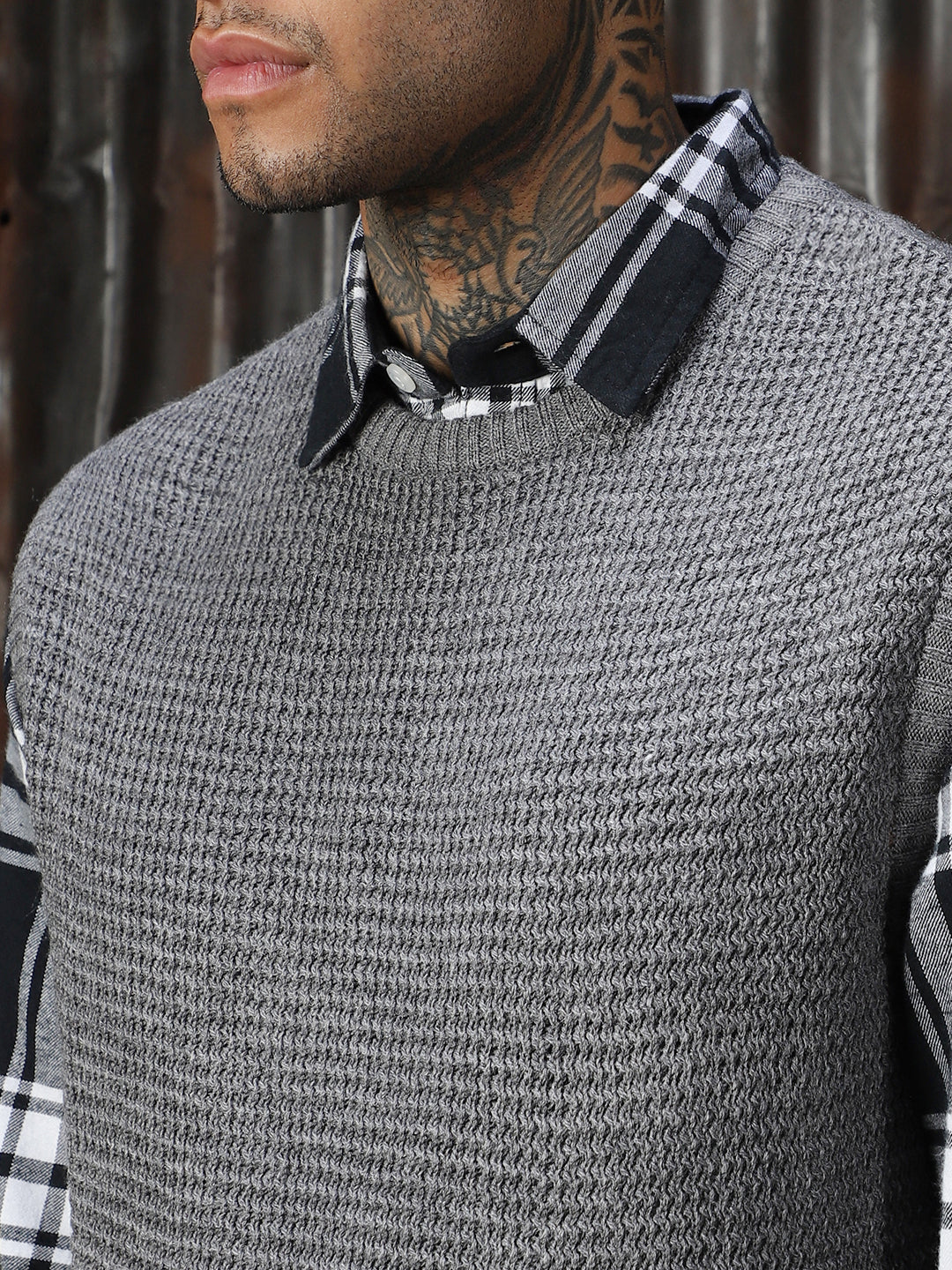 Men Knitted Acrylic Relaxed Fit  Round neck Sleeveless Sweaters