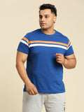 Plus Size Striped Cotton Knitted T-shirt