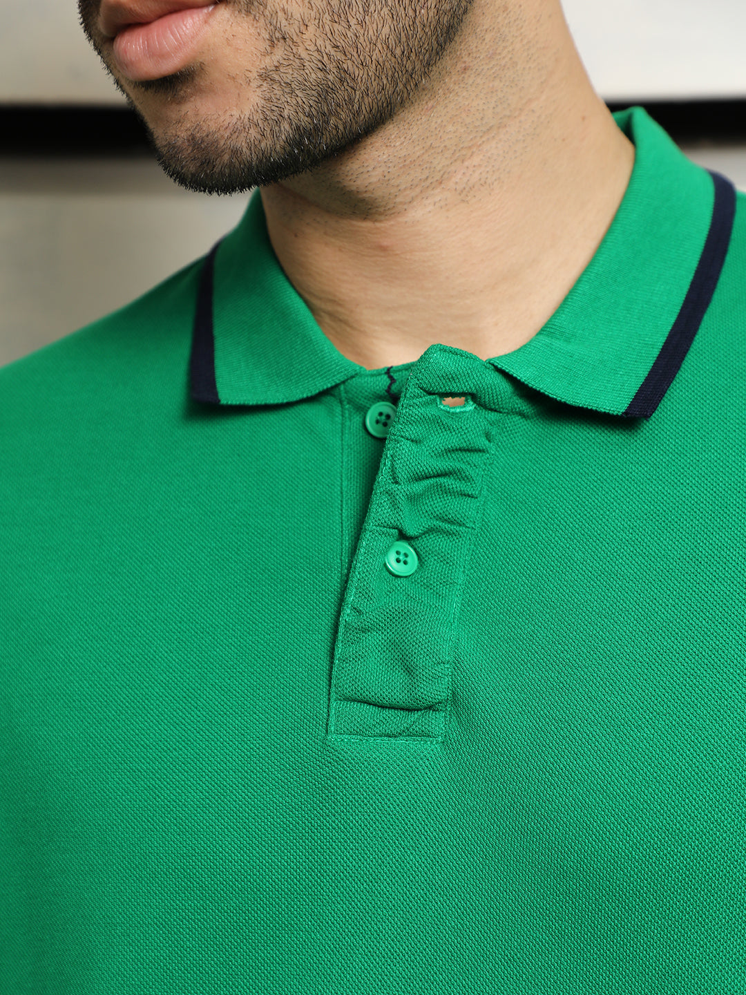 Polo Collar Regular Fit Cotton T-shirt