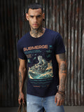 Men Printed Cotton Regular Fit  Round neck Short Sleeve T-Shirts