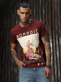 Men Printed Cotton Regular Fit  Round neck Short Sleeve T-Shirts