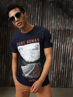 Men Printed Cotton Regular Fit  Round neck Short Sleeve T-Shirts