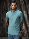 Men Solid Cotton Relaxed Fit  Round neck Short Sleeve T-Shirts