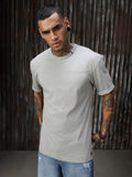 Men Solid Cotton Relaxed Fit  Round neck Short Sleeve T-Shirts