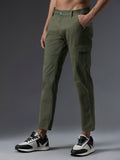 Men Relaxed Mid-Rise Cotton Cargos Trousers