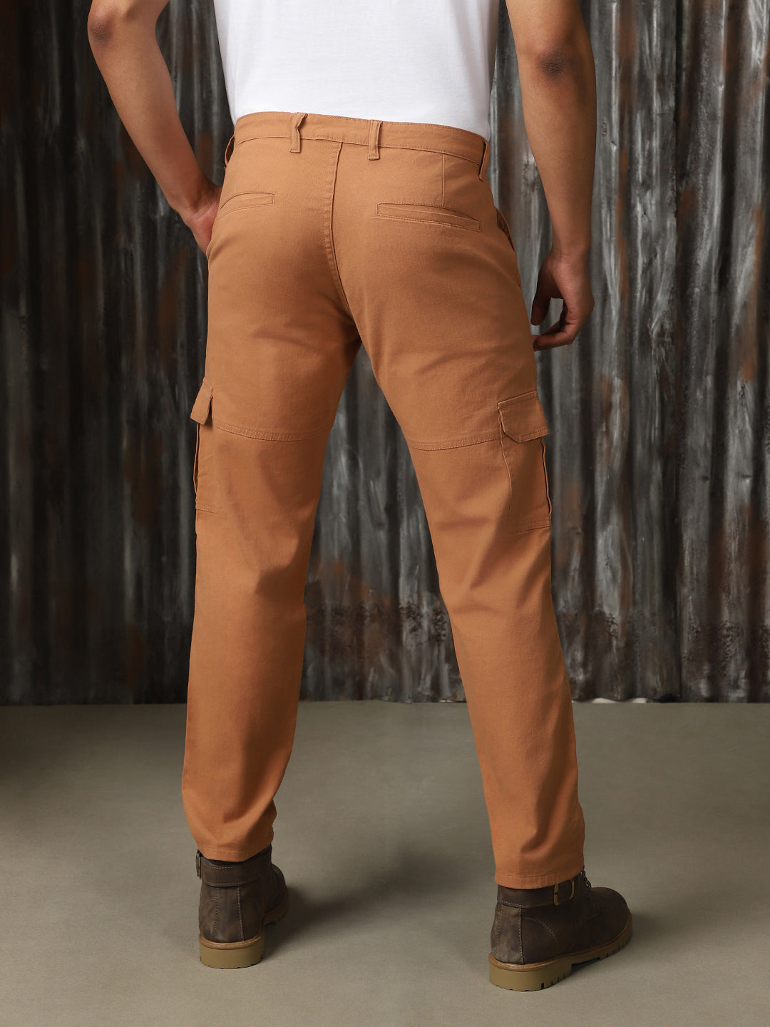 Men Solid Cotton Relaxed Fit Mid-rise   Trouser