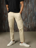 Men Solid Cotton Relaxed Fit Mid-rise   Trouser