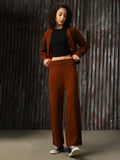 High Star Cable Knit Acrylic Sweater cardigan & Trouser Co-Ords