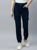 Women Blue Jogger High-Rise Stretchable Jeans