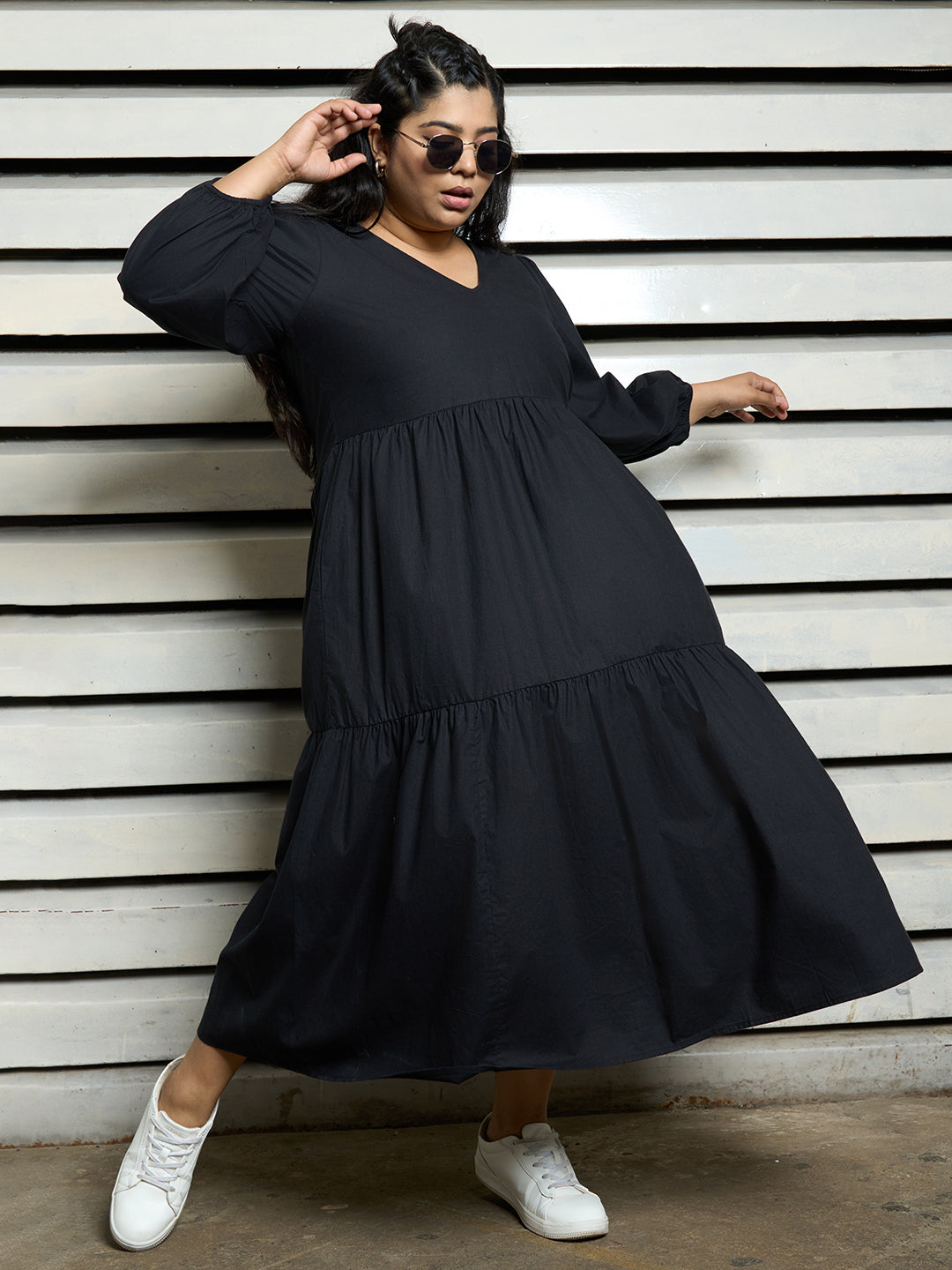 Women Plus Size Fit & Flare Maxi Dress