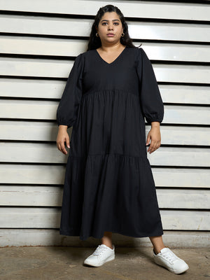 Women Plus Size Fit & Flare Maxi Dress