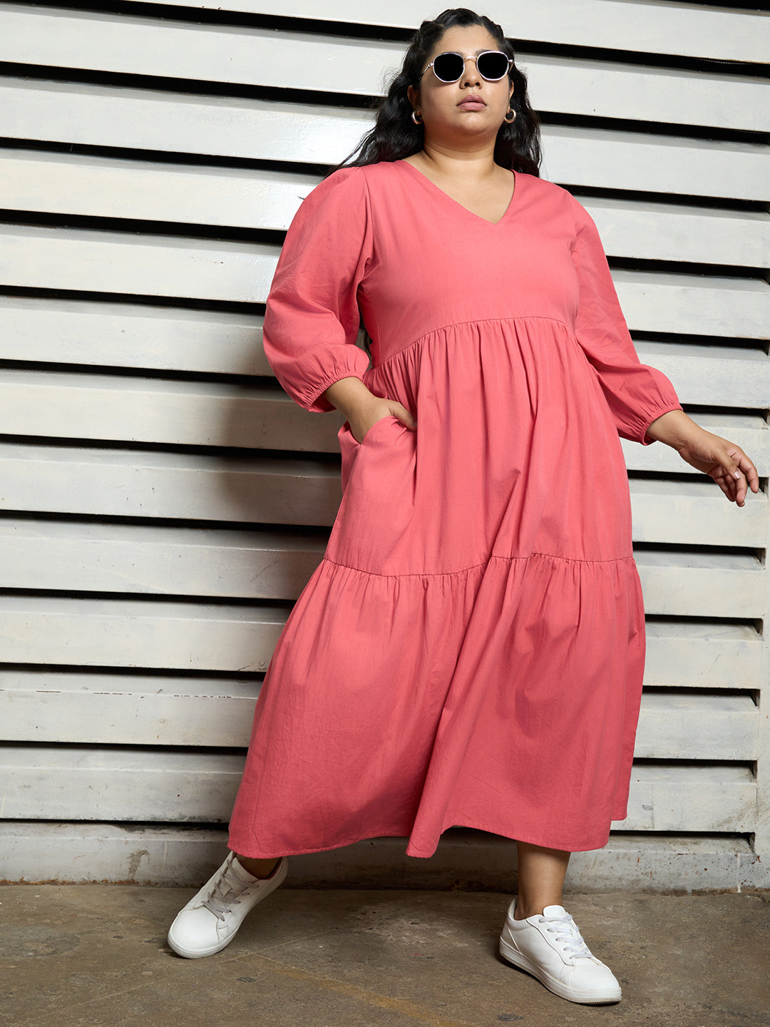 Women Plus Size Fit & Flare Maxi Dress