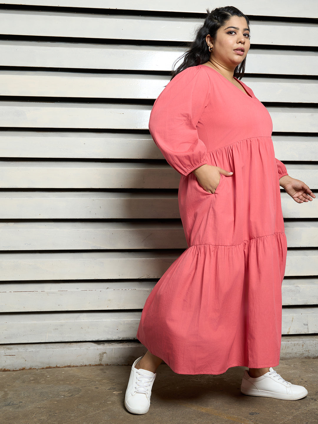 Women Plus Size Fit & Flare Maxi Dress