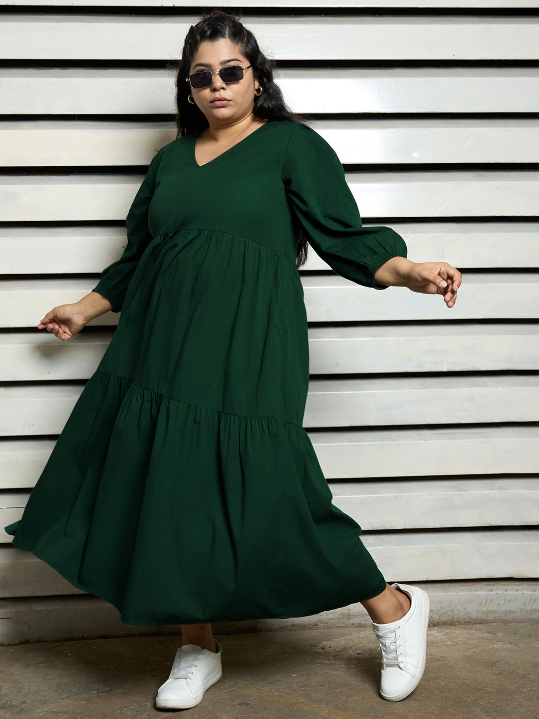 Women Plus Size Fit & Flare Maxi Dress