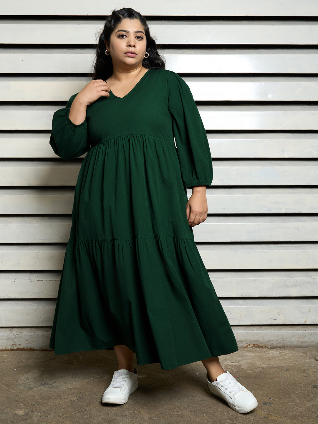 Women Plus Size Fit & Flare Maxi Dress