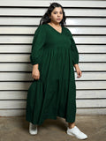 Women Plus Size Fit & Flare Maxi Dress