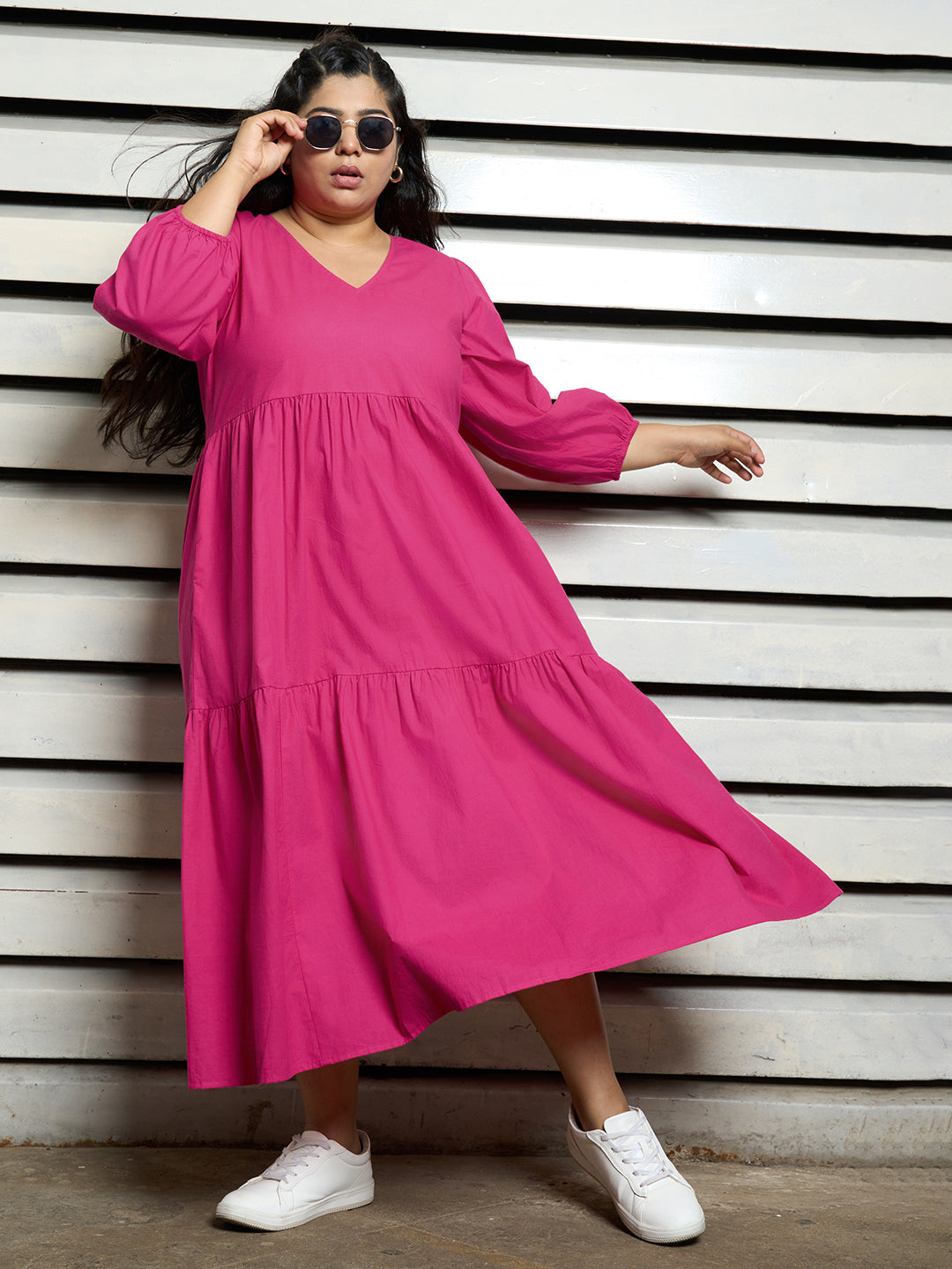 Women Plus Size Fit & Flare Maxi Dress