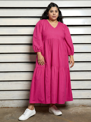 Women Plus Size Fit & Flare Maxi Dress