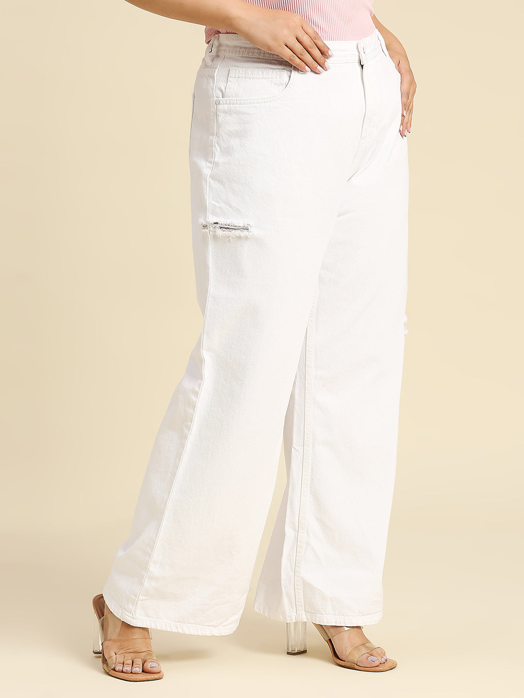 Women Solid Relaxed Mid-rise Jeans