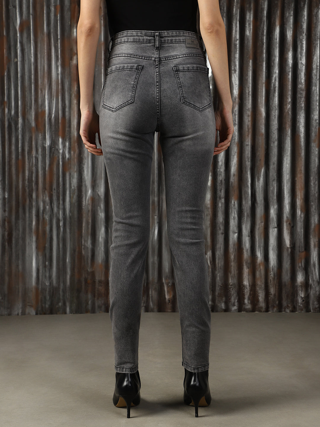 Women Washed Skinny Fit High-rise Jeans