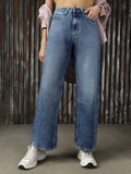 Women Washed Loose Fit High-rise Jeans