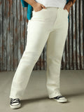 Women Washed Flared Fit High-rise Jeans