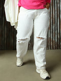 Women Washed Cotton Slim Fit High-rise   Jeans