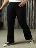 Women Solid Regular Fit High-rise Jeans