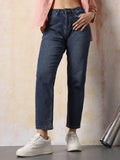 High Star Women Washed Slim Mom   Jeans