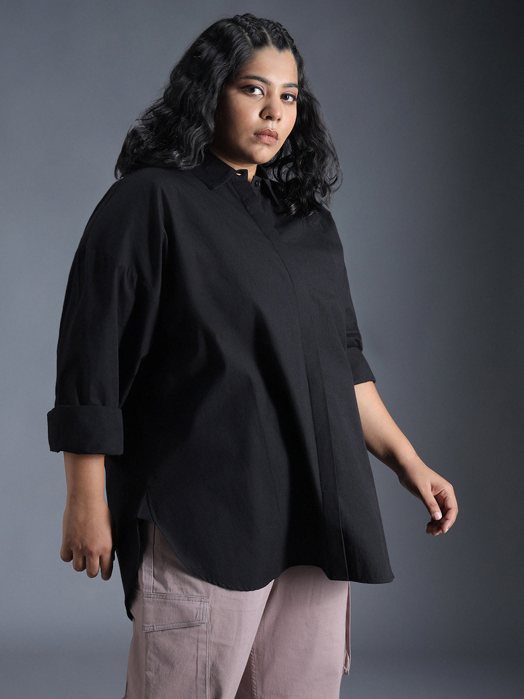 Plus Size Plus Size Classic Oversized Casual Shirt