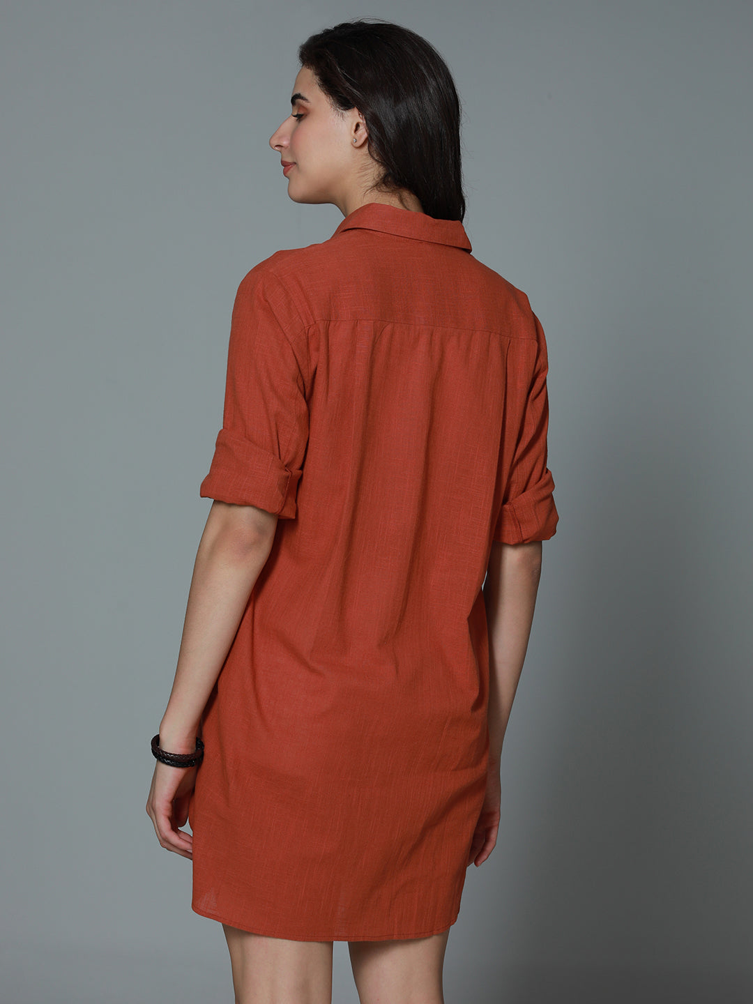 Classic Oversized Spread Collar Long Sleeves Casual Shirt