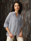 High Star Women Relaxed Opaque Casual Shirt