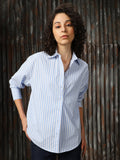 High Star Women Relaxed Opaque Striped Casual Shirt