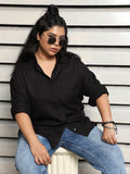 Plus Size Women Boxy Opaque Casual Shirt