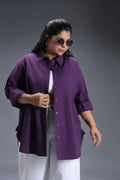 Plus Size Classic Spread Collar Curved Cotton Oversized Casual Shirt