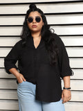 Plus Size Plus Size regular fit casual Cotton Casual Shirt