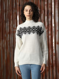 Women Knitted Acrylic Regular Fit  Round Neck Long Sleeve Sweaters