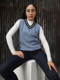 Women Knitted Acrylic Regular fit  V Neck Sleeveless Sweaters