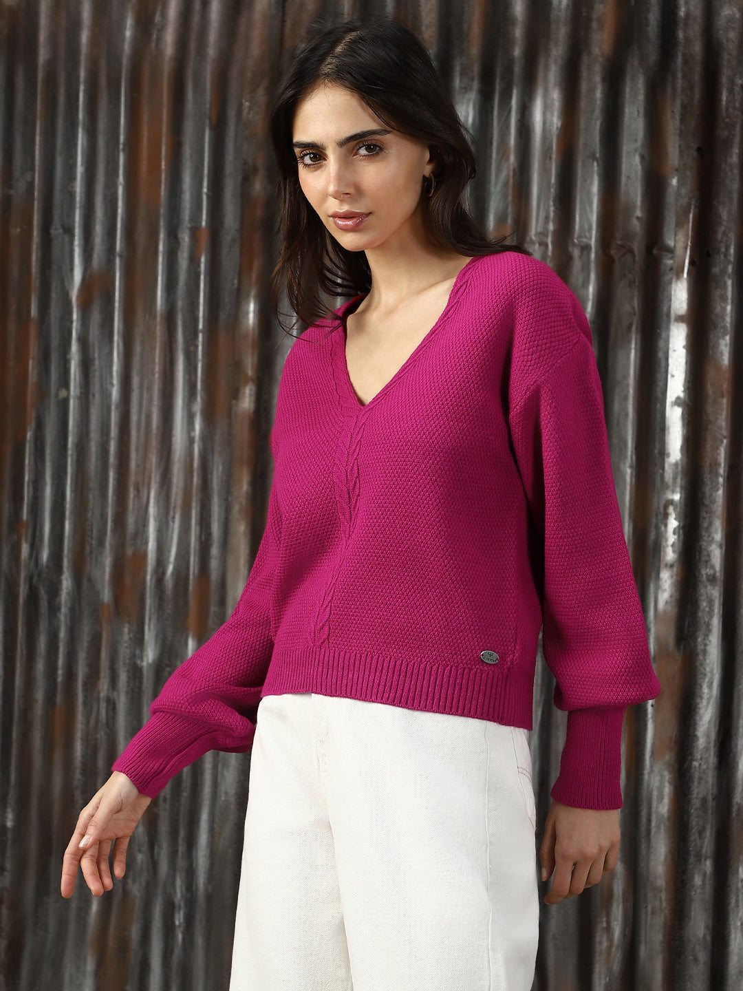 Women Knitted Relaxed Fit Sweaters