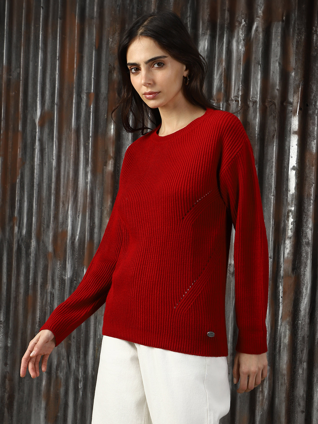 Women Knitted Relaxed Fit Sweaters