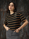 Women Strip Relaxed Fit T-Shirts