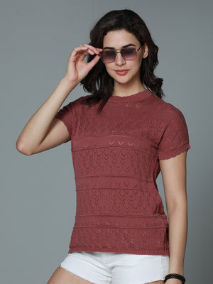 Crochet Cotton Extended Short Sleeve Top