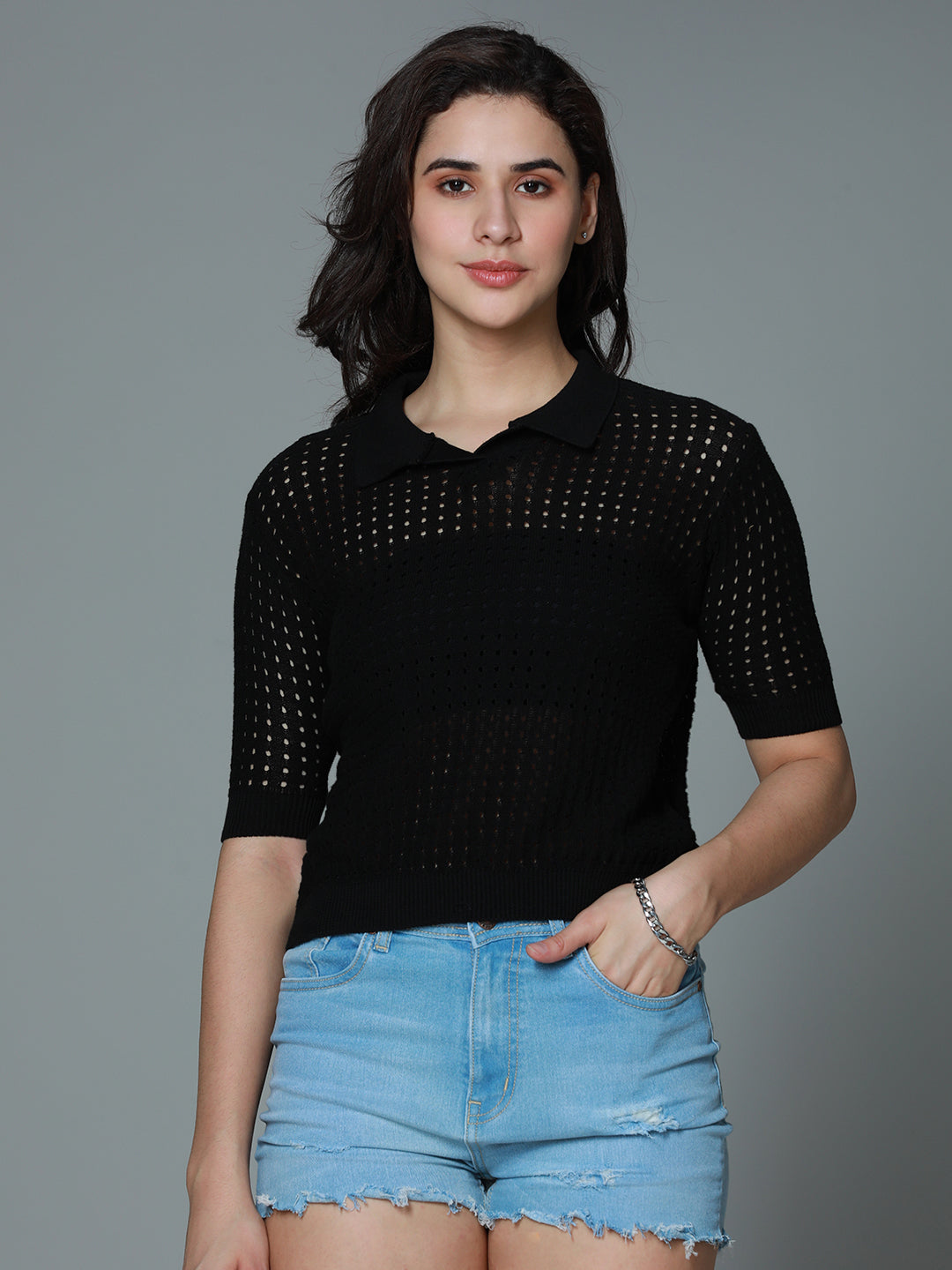 Polo Crochet Cotton Top