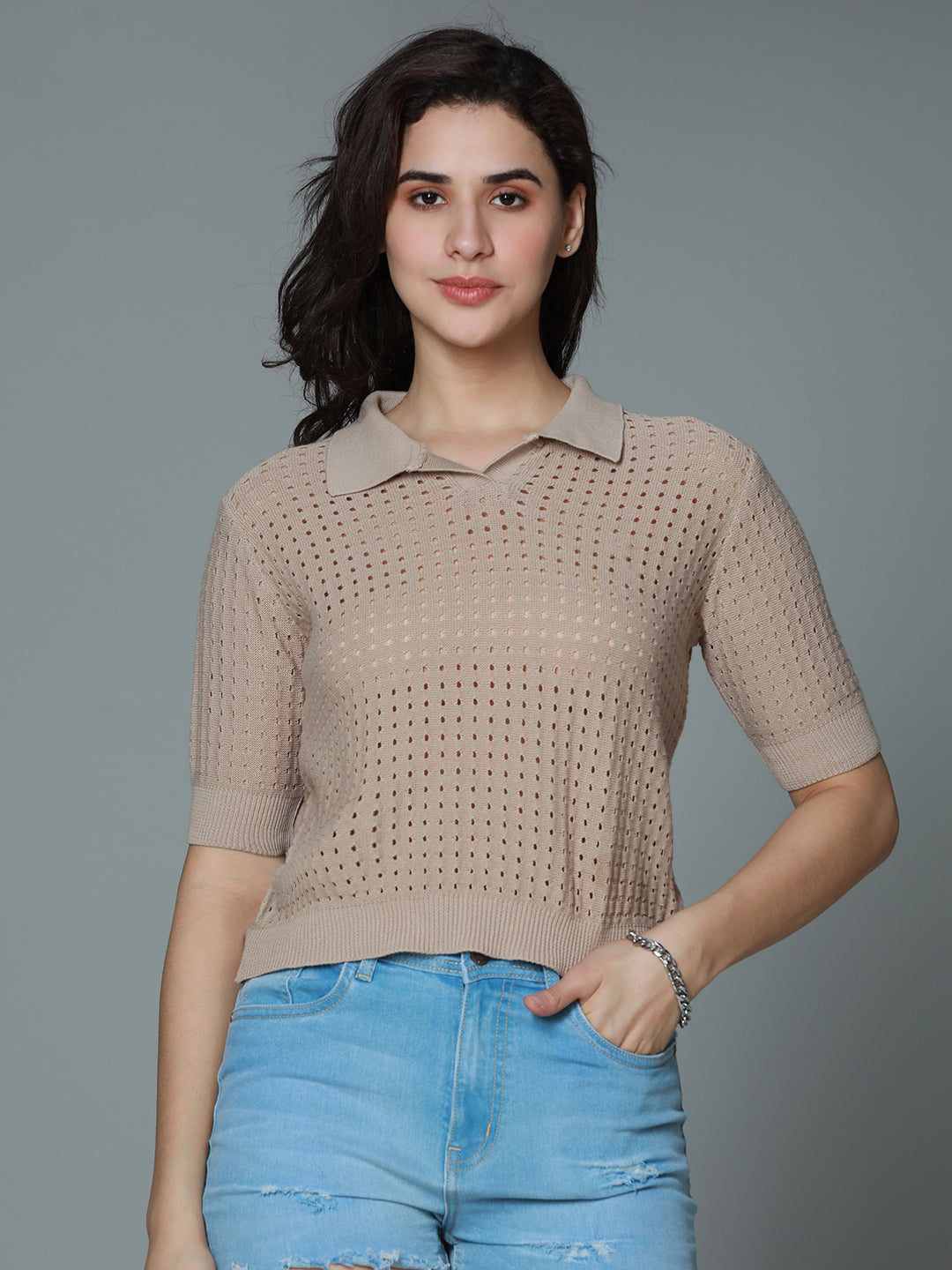 Polo Crochet Cotton Top