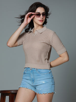 Polo Crochet Cotton Top