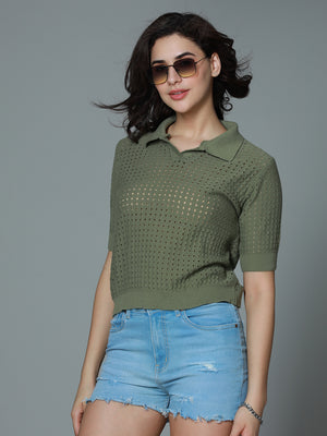 Polo Crochet Cotton Top