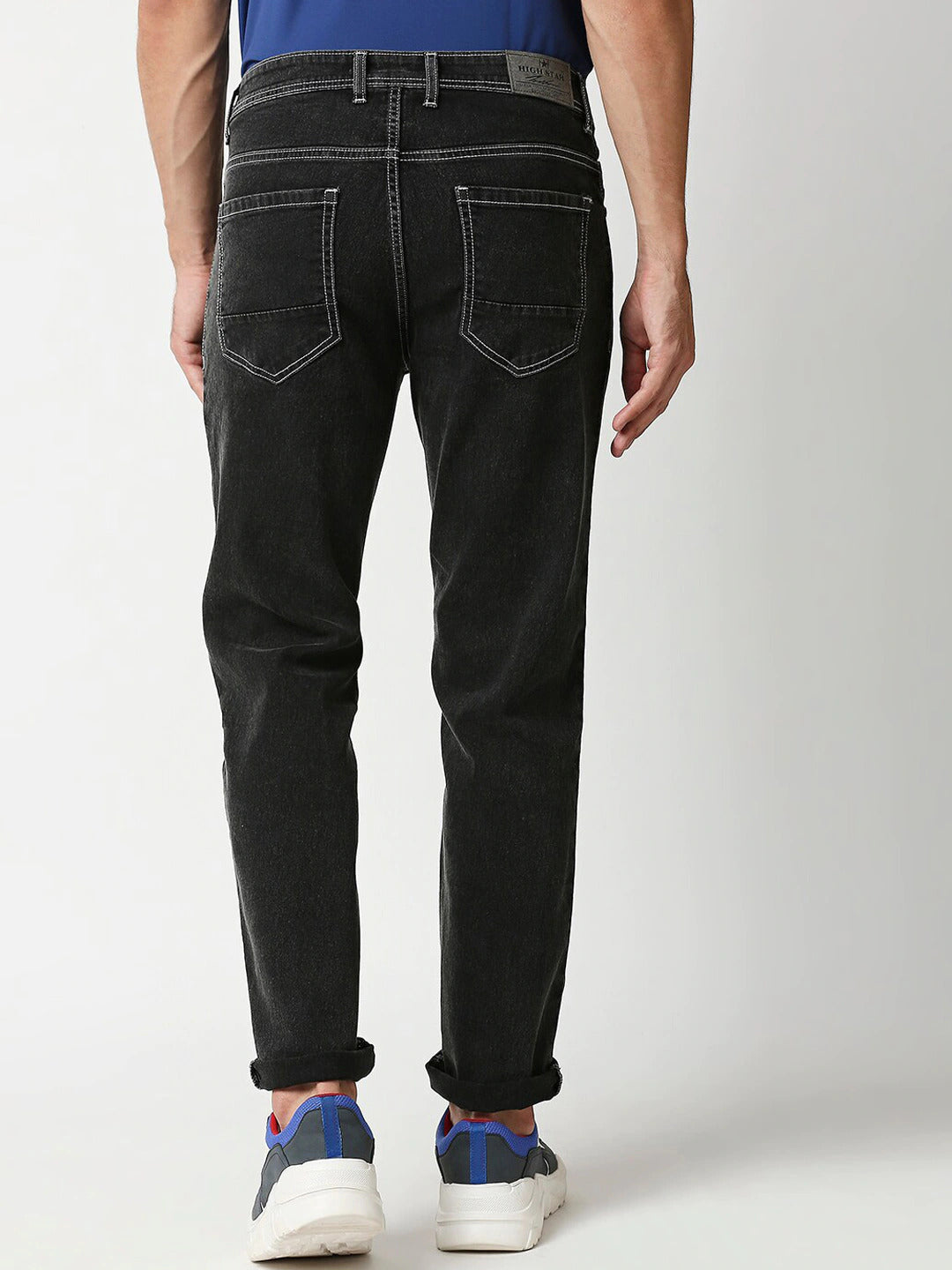 Men Charcoal Relaxed Fit Jeans