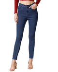 Women Blue Slim Fit High-Rise Clean Look Jeans